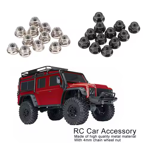 8pcs Universal M4 Metal Flange Nut Screw Set, Multi-Brand Upgrade Kit for HSP Tamiya TT02 TRX4 SCX10 RC Car