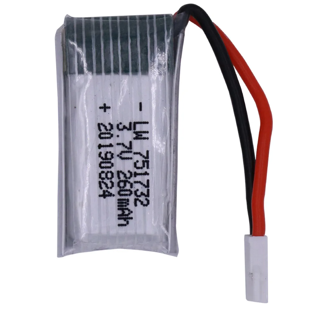 10pcs H8 Mini Batteria originale 3.7V 260mAh Lipo Batteria 25C per H8 H8Mini RC Quadcopter drone parte commercio all\'ingrosso 3.7V 260