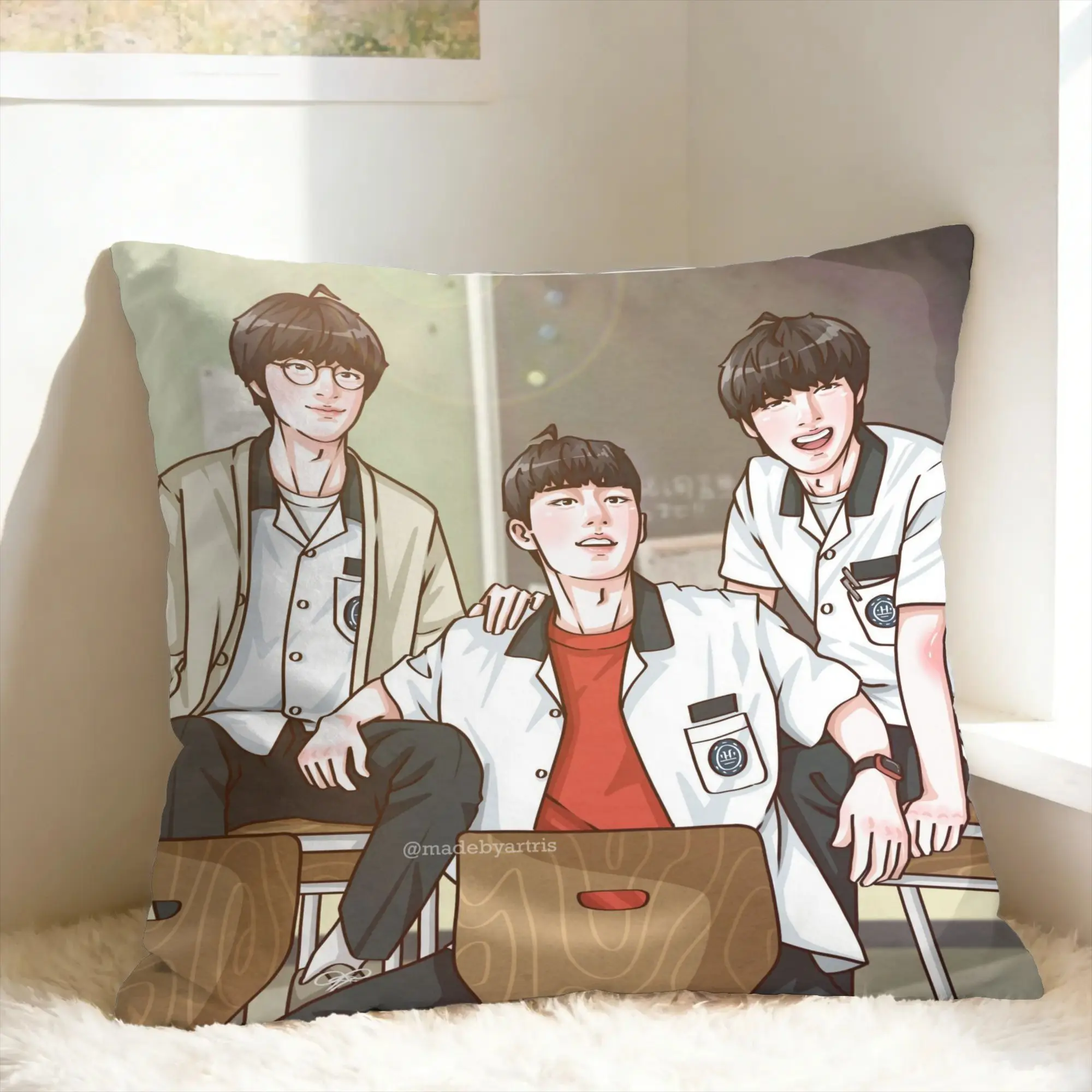 Hot Kdrama Weak Hero Class Pillow Case  Fashion Pillow Cover Custom Pillowcases For Sofa Home Decoration