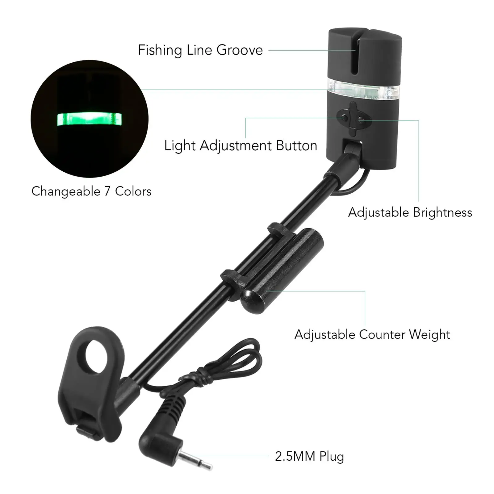 Imagem -04 - Coonor-pesca Mordida Indicador Grupo Carpa Digital Alarme Led Iluminado Swinger Peixe Combater