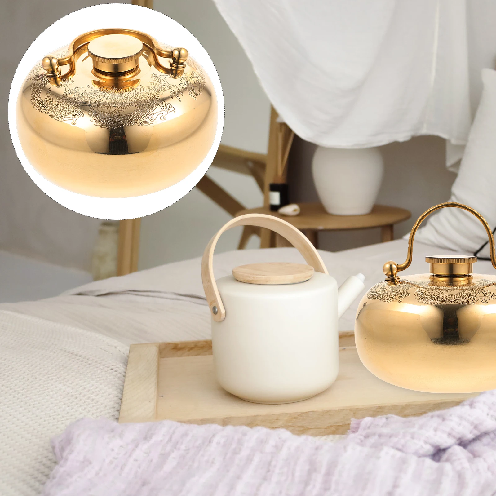 

Premium Copper Hot Water Stove Reusable Hand Warmer Portable Metal Thermal Bag For Office Winter Warmth Feet Body Heating Safe