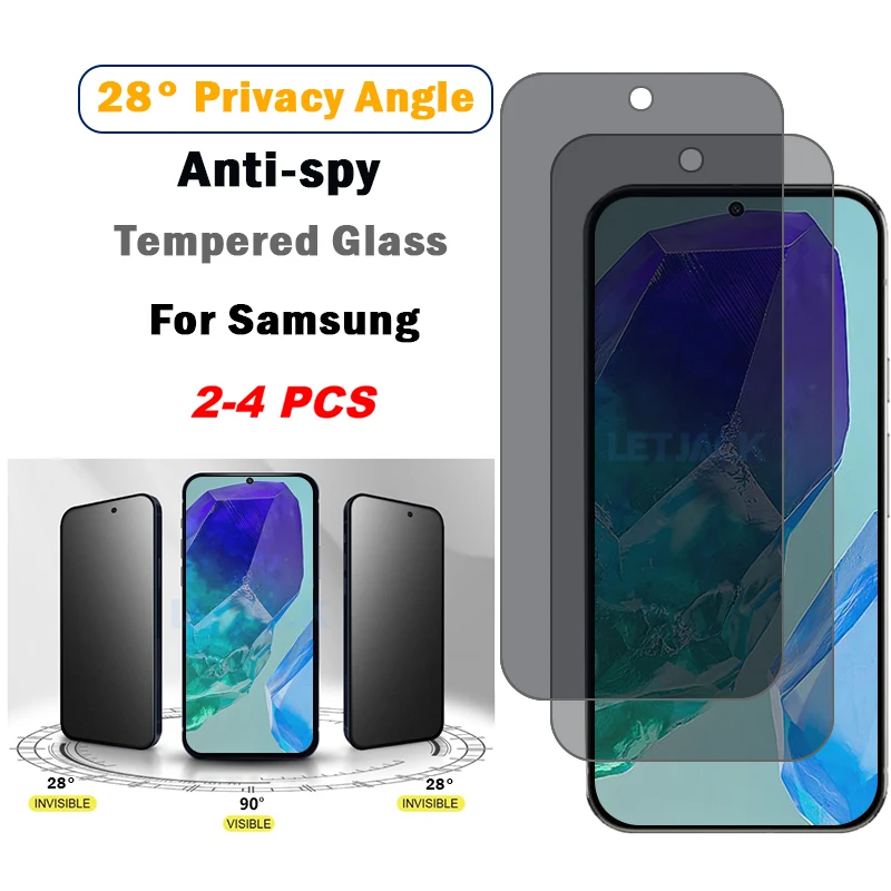 

2-4Piece Anti-spy Tempered Glass for Samsung Galaxy M55S M55 M35 M15 M05 M54 M34 M14 M04 M53 M33 M23 Privacy Screen Protectors