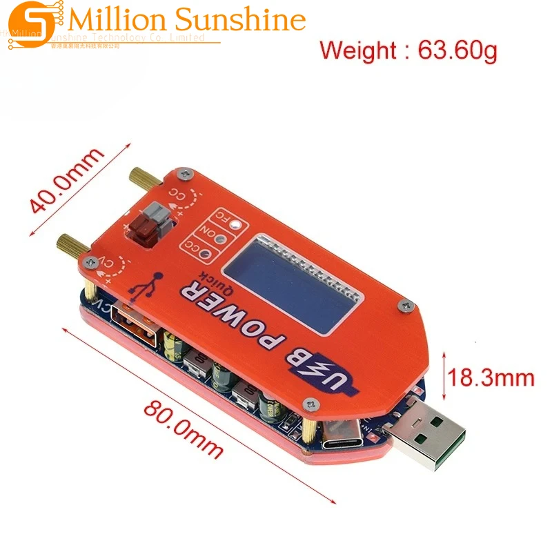 DP3A Digital display USB adjustable power module DC 1-30V 15W QC 2.0 3.0 FCP Quick charge laboratory power supply regulador