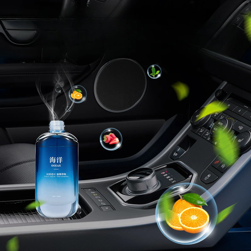 Car Air Freshener Refill Natural Plant Extracts Cologne Ocean Rose Lemon Fragrance Perfume Aromatherapy Liquid Refills