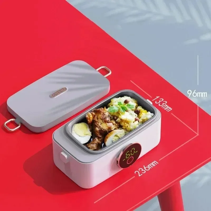 Kantoor USB Oplaadbare Elektrische Verwarming Lunchbox 1000 ml Geïsoleerde Voedselverwarmer Voedselcontainer Draagbaar Buiten/Reizen