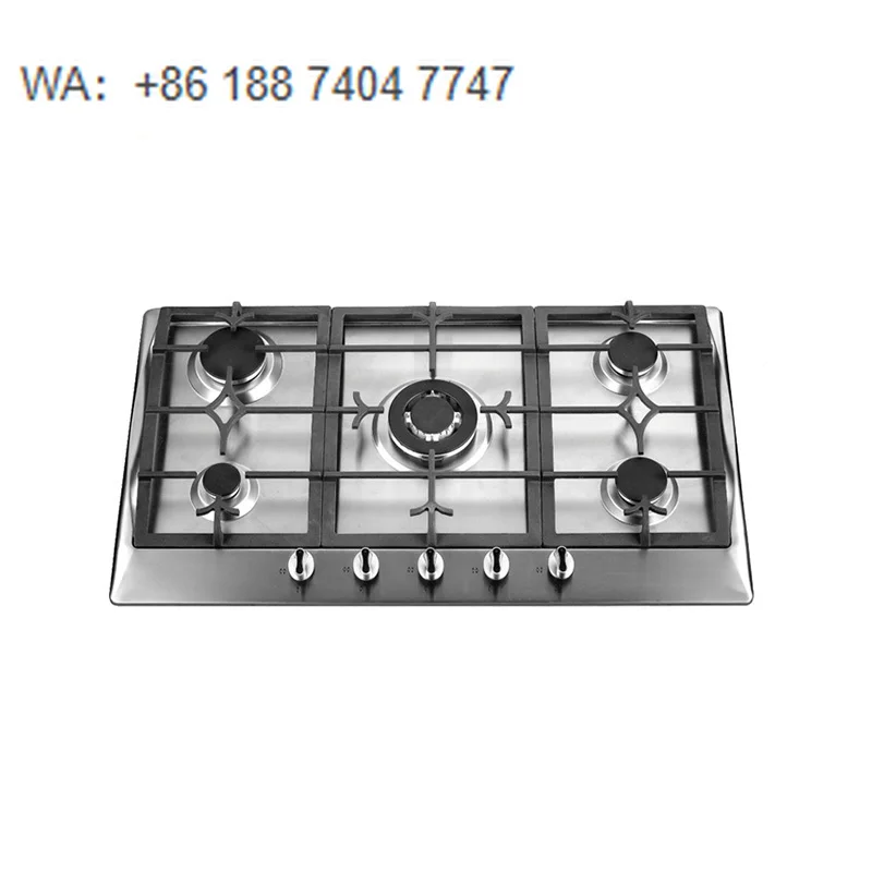 

Direct Factory Prices Built-In Outdoor Household Gas Cooker Stove Cooktop Five Burners Stainless Steel Cast Iron Pan Support LPG