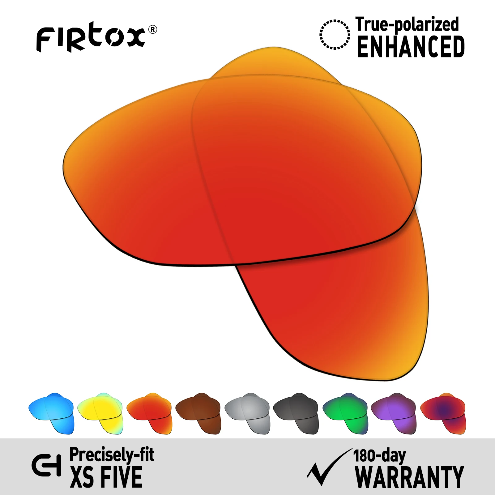 

Firtox True UV400 Polarized Lenses Replacement for Oakley XS Five Sunglasses (Lens Only) - Multiple Colors