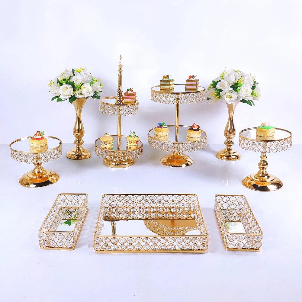 8-18pcs  Macaron Display Stand Cupcake 3-Tiers Tower Rack Cake Stands  Tray For Wedding Birthday Cake Decorating Tools Bakeware