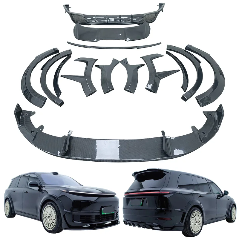 The SPMGC carbon fiber body kit surrounds the front shovel and rear diffuser spoiler suitable for Li Xiang L9