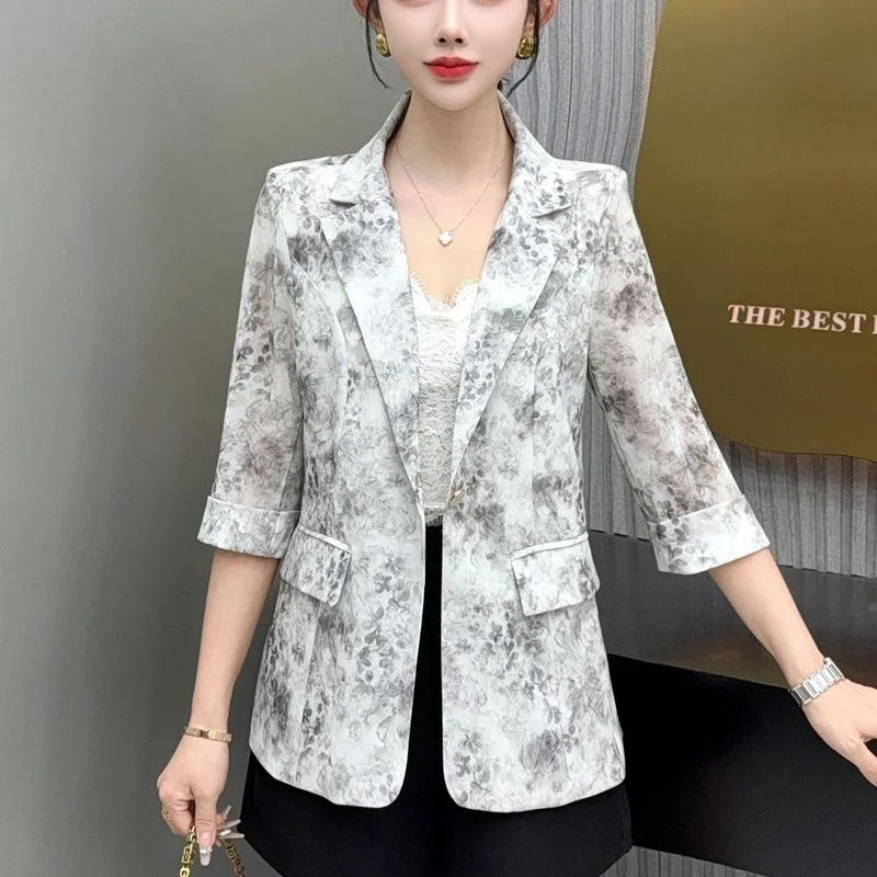 

Новинка: Летнее женское платье Slim Fit с цветочным принтом, тонкое, с завышенной талией, больших размеров, из полиэстера