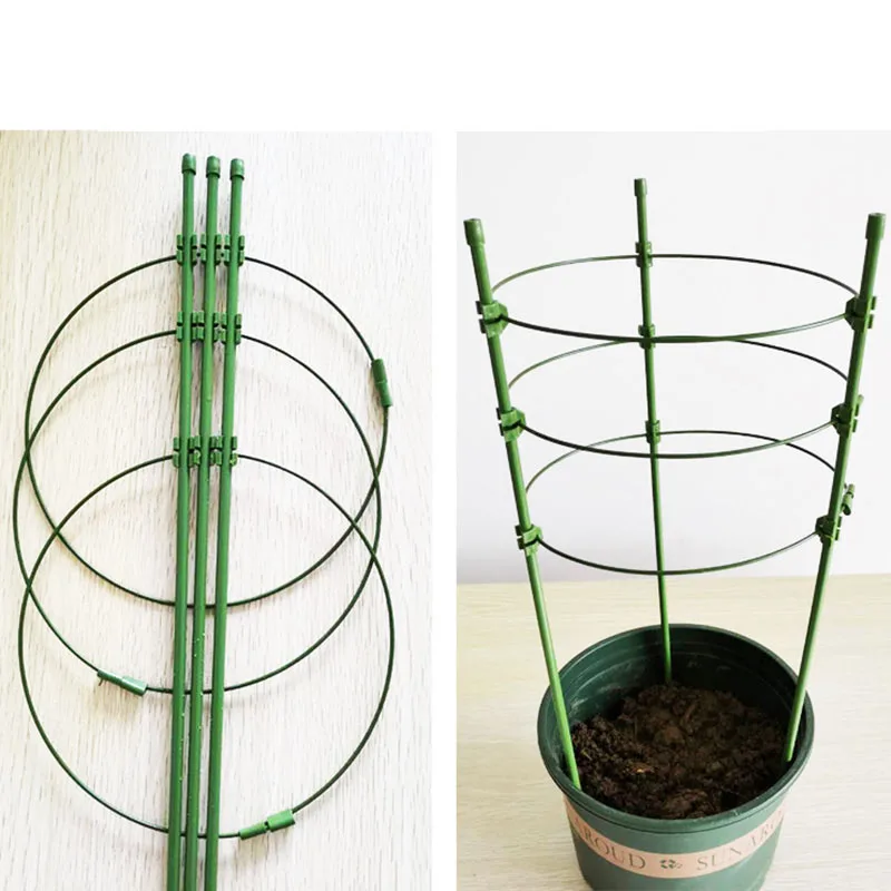 45cm suporte de planta de jardim flor escalada videira rack vaso suporte quadro revestido aço legumes estufa treliça a1