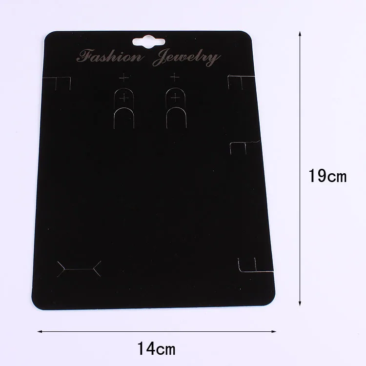 100pcs Kraft Fashion Jewelry Big Card Necklace& Earring 14x19cm Black Paper Hang Tag Jewelry Displays Cards