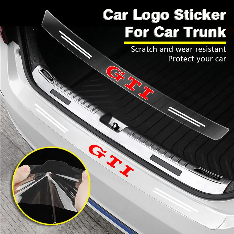 1 Stück Transparenter Kofferraum-Emblem-Schutzaufkleber Auto-Emblem für VW GTI Polo Golf-4 5 6 7 MK5 MK6 MK7 Tiguan Passat 3B7 601 171