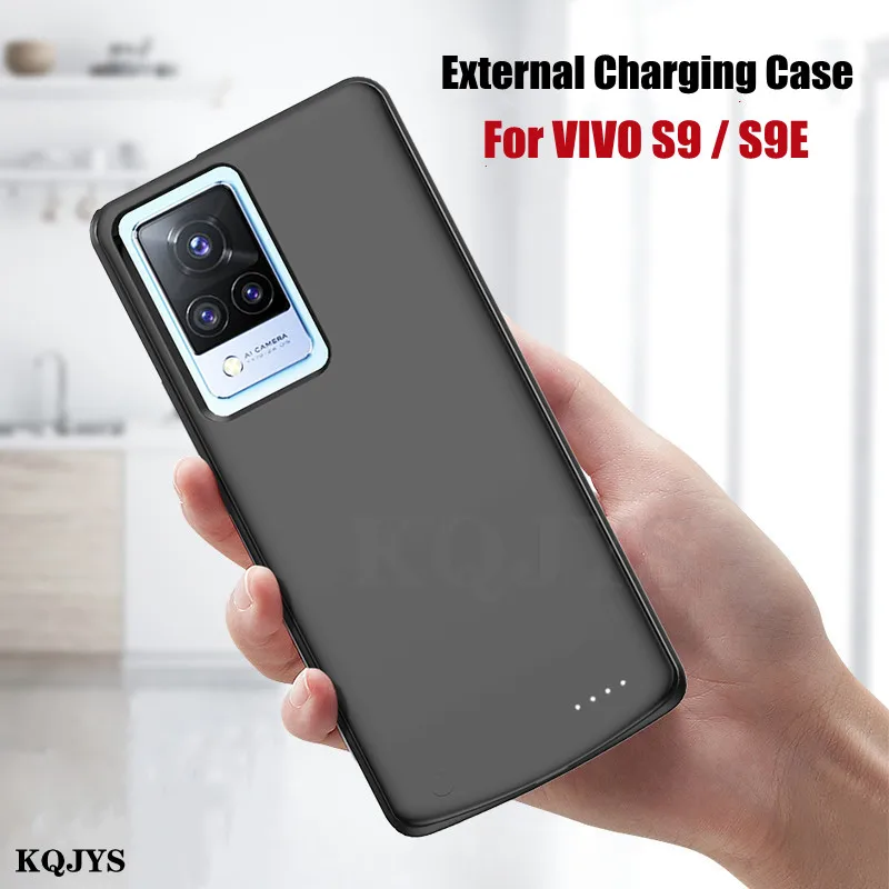 

KQJYS External Power Bank Battery Charger Cases for VIVO S9E 6500mAh PowerBank Battery Charging Cover For VIVO S9 Battery Case