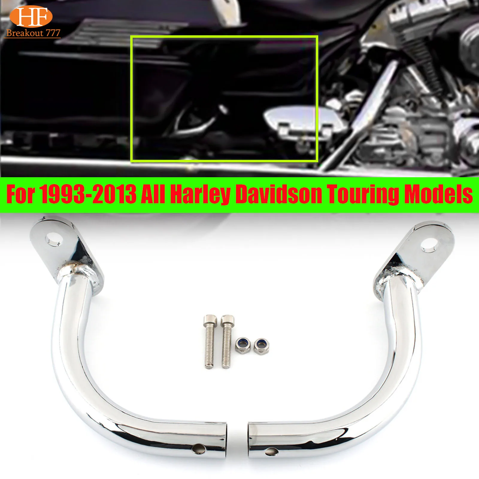 

Pair Saddlebag Guard Eliminator Support Bracket For 1993-2013 All Harley Davidson Touring Models