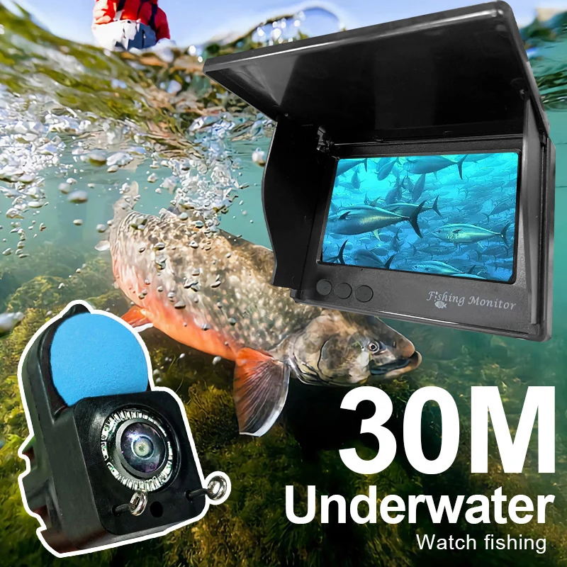 Underwater Fishing Camera 1080P HD Camera Infrared Lights Portable Ice Fishing Fish Finder Camera 15M & 30M For Lake Fishing