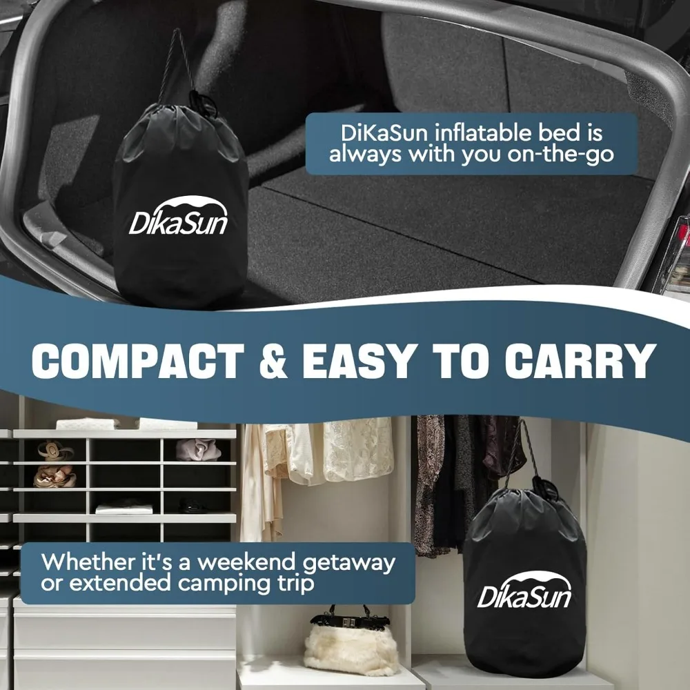 ที่นอนเป่าลมสําหรับตั้งแคมป์ ชนิด Y เสื่อนอน SUV สําหรับเดินทางแบบหนา พร้อมที่ปั๊มลมในรถยนต์ หมอน 2 ใบ