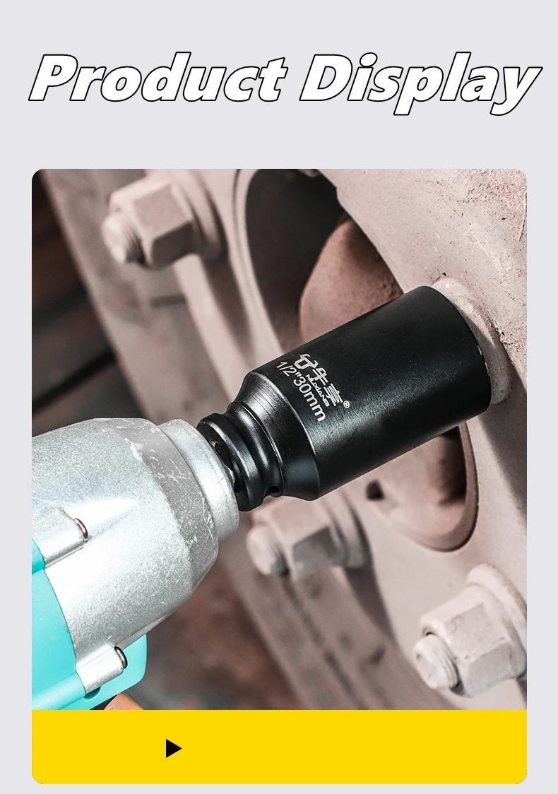 8–28 mm Schlagschrauber-Steckschlüssel, quadratischer Treiberkopf, 1/2 Zoll Schlagschrauber, verlängerter Adapter, Schraubenschlüsselkopf, Sechskant-Elektroschraubenschlüssel-Steckschlüssel – Detail 9