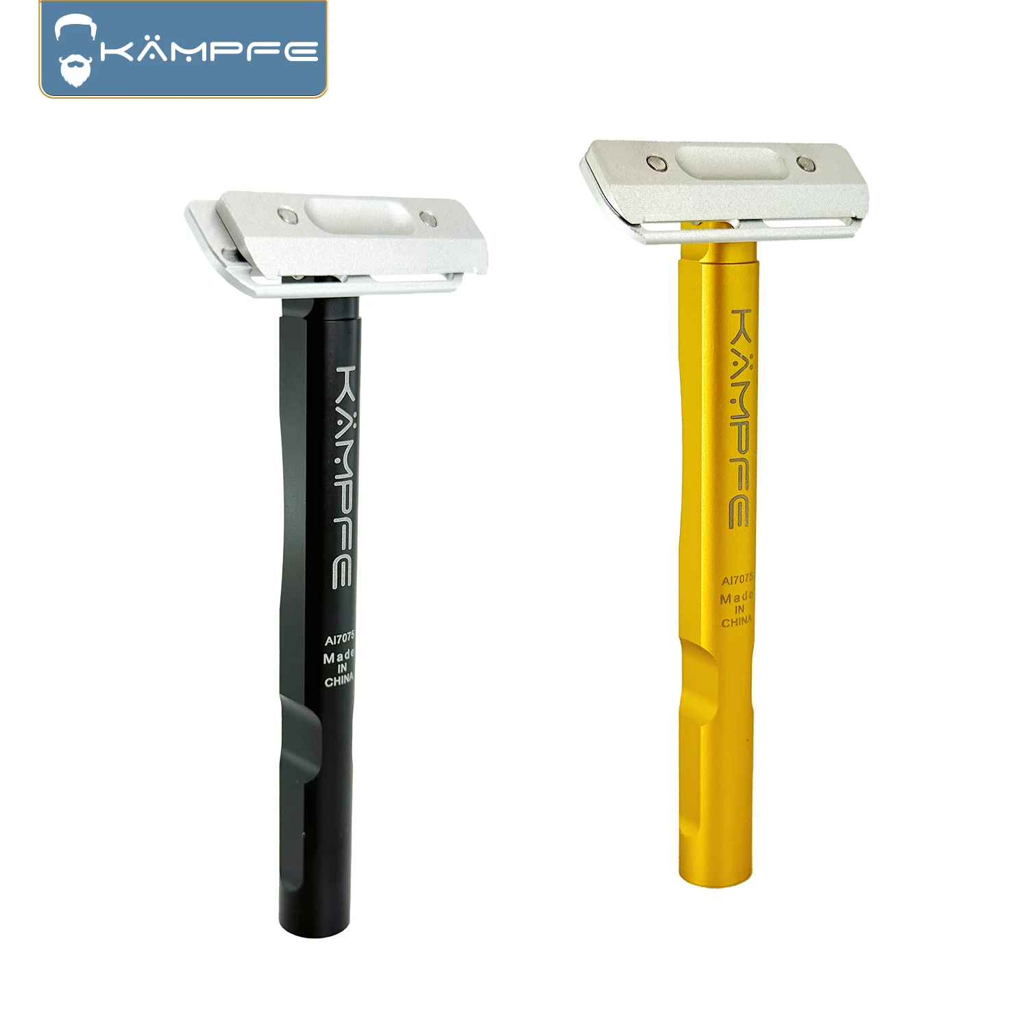 

KAMPFE Single Blade Safety Shaver Aluminum Men's Manual Razor Gift for Father Hair Salon Tools
