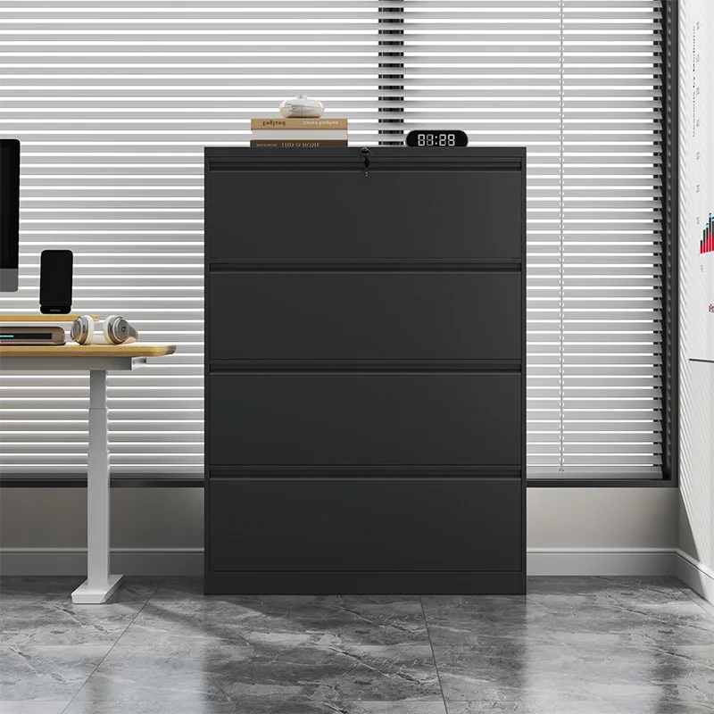 

bnModern Design Custom-Size Fireproof Metal 4-Drawer File Cabinets Key Lock for Home Office School Hospital Industrial Document%