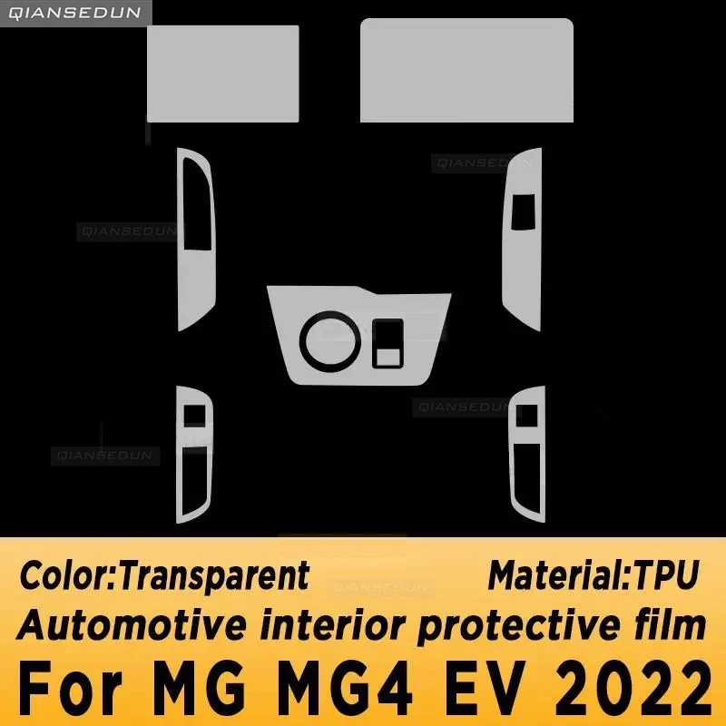 For MG MG4 EV 2022 Gearbox Panel Navigation Screen Automotive Interior TPU Protective Film Cover Anti-Scratch Sticker Protect