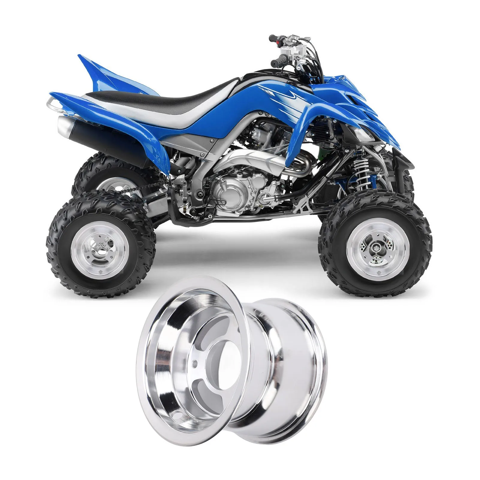 6Inch ATV Wheel Rim High Strength Rustproof Aluminum Alloy Wheel Rim for Go Karts Cart ATV Wheel Rim  Cart Wheel Rim