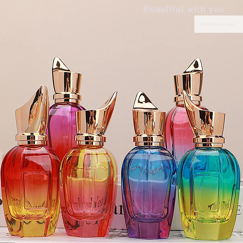 

Perfume Bottle 30ML 50ml Glass Colorful Large Capacity Perfume Atomizer High Capacity Empty Container Portable Refillable