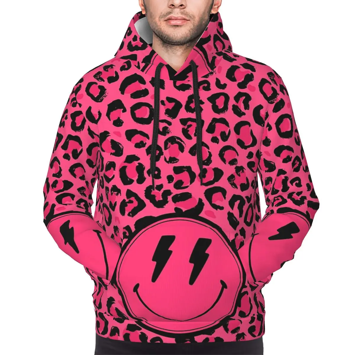 Preppy اللوازم المدرسية الجمالية ليوبارد طباعة هوديس الهيب هوب البلوز الخريف الشتاء الرجال المرأة البلوز كم طويل بلايز