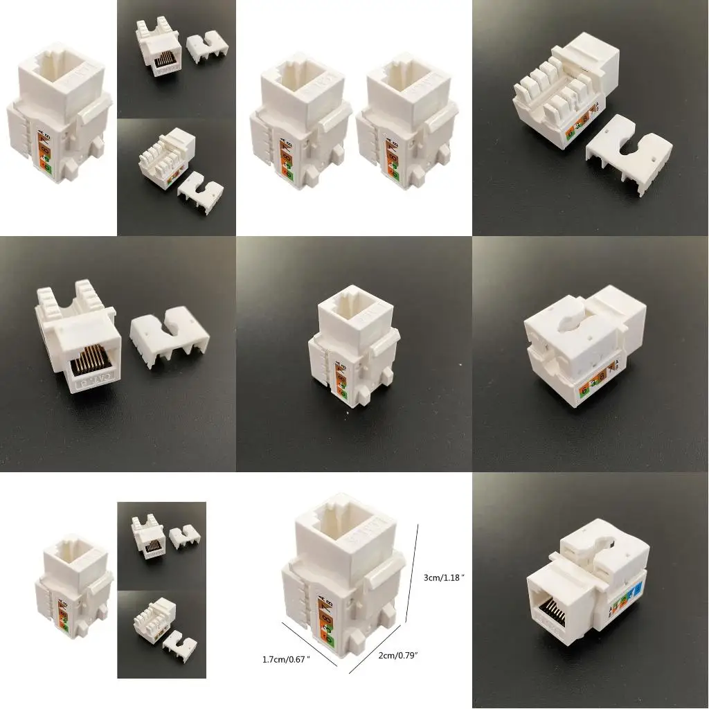

Разъемы Cat6 RJ45 Keystone, тонкий профиль, настенный разъем Ethernet с перфорированным разъемом