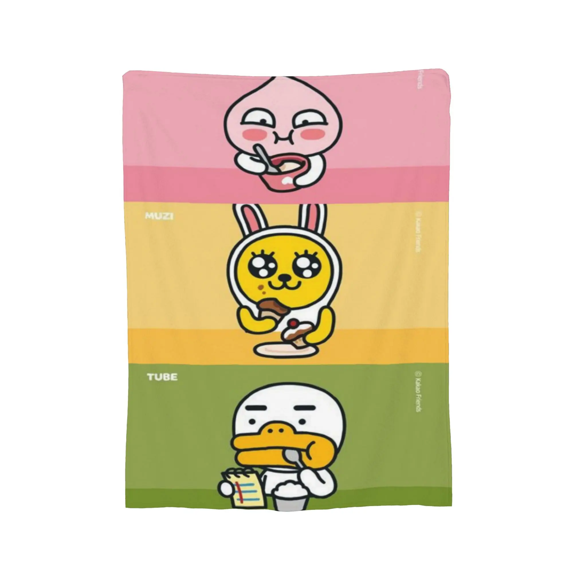 K-Kakao F-Friends Merch بطانية دافئة مريحة رقيق رمي البطانيات لغرفة المعيشة 50x60 بوصة أحجام متعددة الفراش يلقي #2