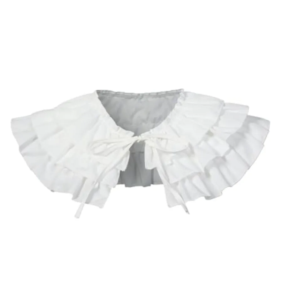

Renaissance Pleated Ruffle Collar Lolita Mini Shawl Detachable Victorian Court Costume
