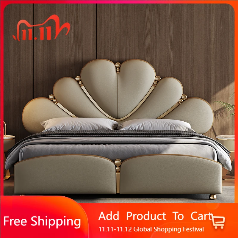 

Роскошная современная кровать Regale, дизайнерская простая двуспальная кровать для спальни, свадебная итальянская романтическая минималистичная винтажная мебель для отеля Muebles
