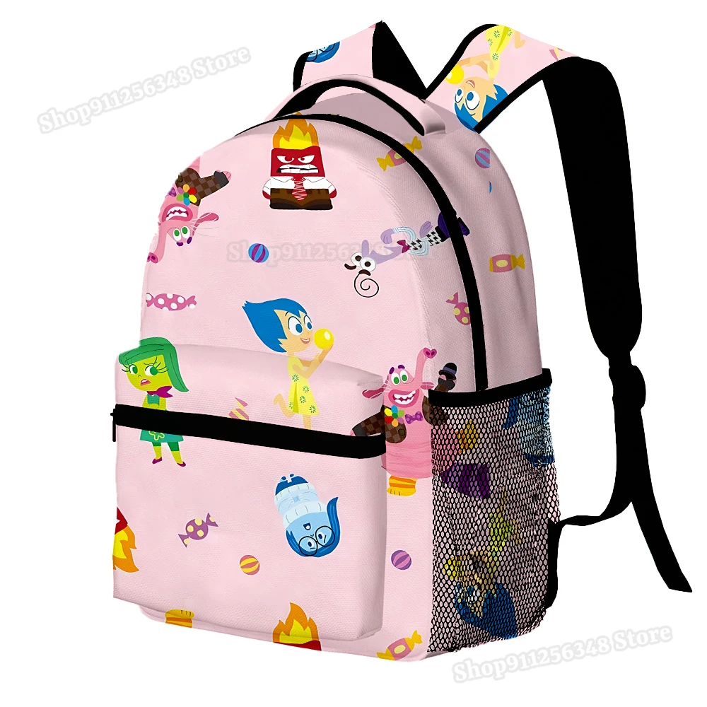 Disney Inside Out 2 Backpack Kids Back To School Bag Student 3D Anime Graphic Print Knapsack Cartoon Rucksack Large Capacity