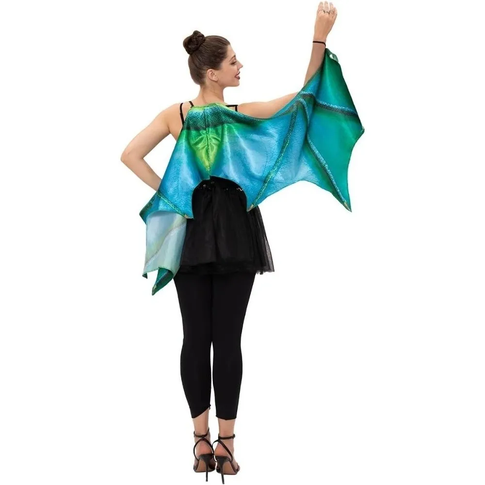 Dekorativer Fantasie-Drachenflügelumhang, faltbar, mit elastischem Band, Fledermausflügelumhang, Unisex, universelles Cosplay-Flügelkostüm für Maskerade – Detail 9