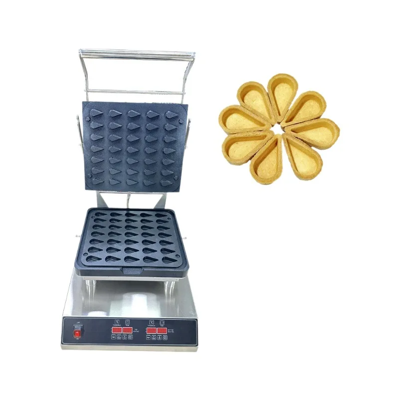 Non-stick pan water drop-shaped tart shell grouting cookie machine, constant temperature heating commercial cookie