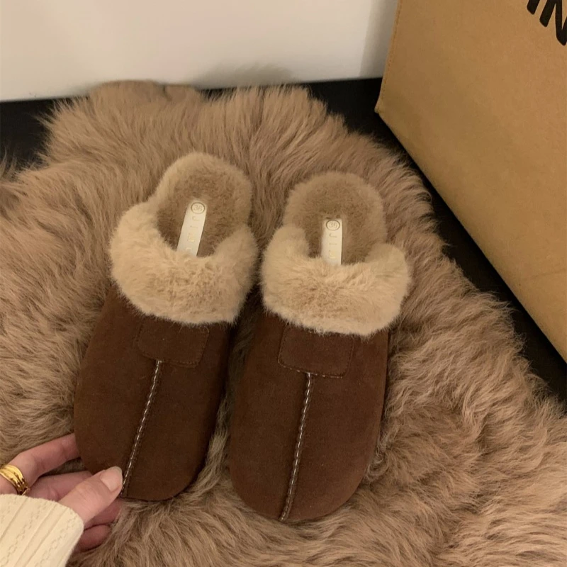 Natural Wool Grass Slippers Australian Sheepskin All-in-one Slippers Women\'s Home Slippers Non-slip