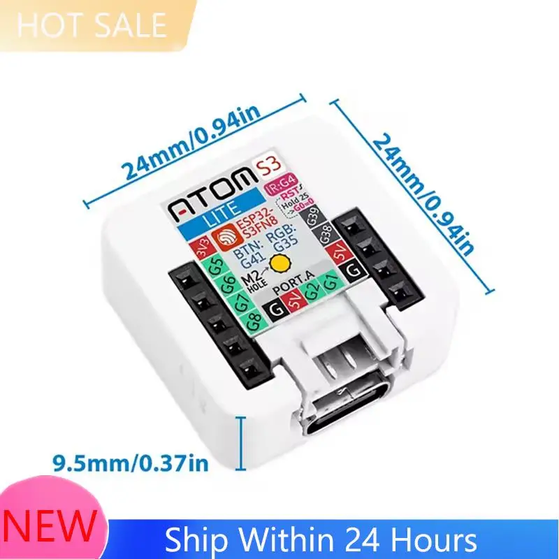 ~ 【EN stock】 Kit de desarrollo ATOMS3 Lite ESP32S3 Iot, integración AI, programación inalámbrica para aprendizaje y creación de prototipos