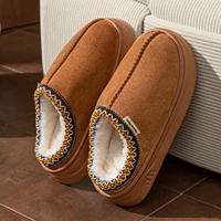 Winter Women's Slippers Boots Fashion Fuzzy Fur Anti-slip Soft Sole Outdoor Indoor Warm Comfort Men Plush Houseshoes Couple - Image 4