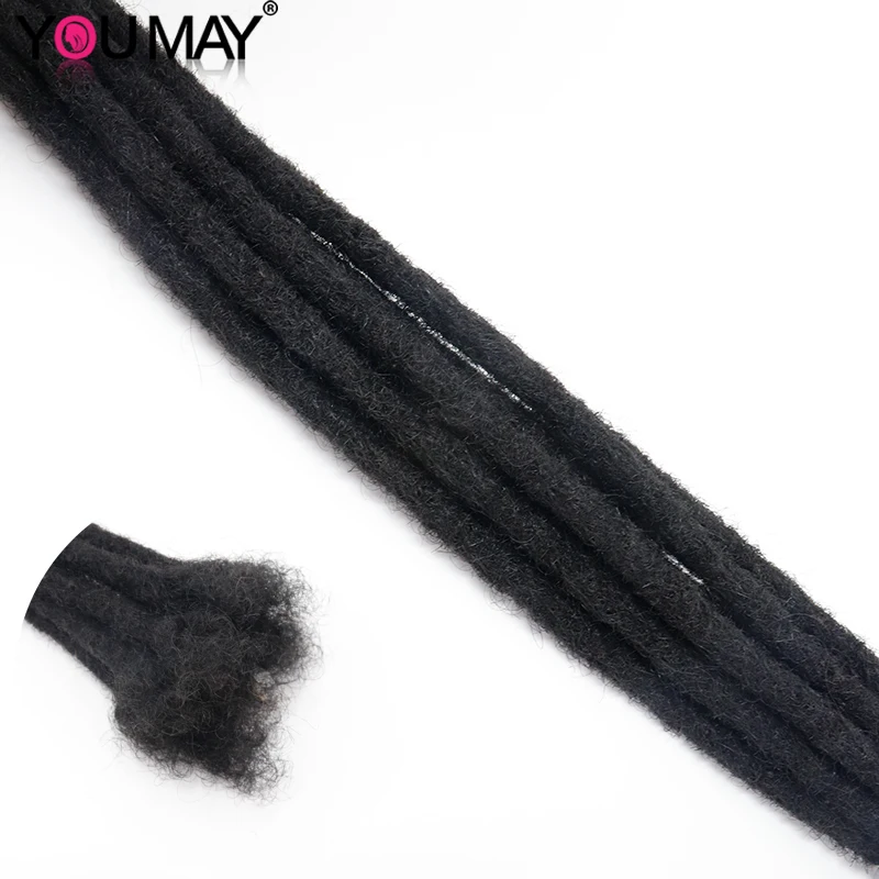 Extensiones de rastas de cabello humano Afro Kinky para mujeres negras, cabello humano a granel, Dread Loc, Color Deadlocks, trenzas, cabello virgen