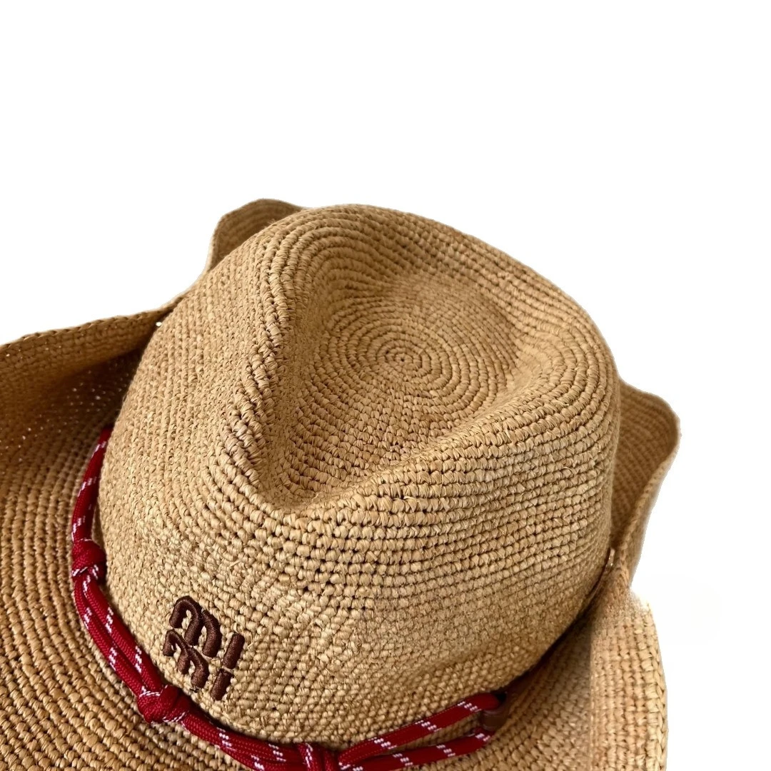 

Ladies' Elegant Sun Hat - UV Blocking Raffia Fiber, Vintage Inspired Tea Hat with Chin Tie