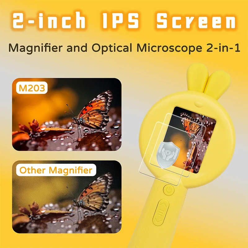 Sitoole 어린이 현미경 - 물리 돋보기가 있는 100X 디지털 포켓 휴대용 현미경 STEM 교육용 장난감 및 크리스마스