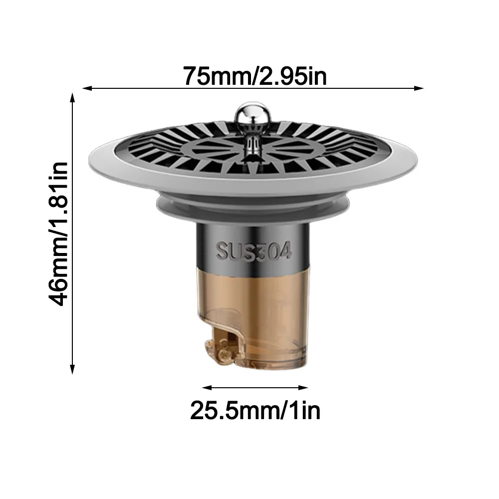 Stainless Steel Odor Proof Drain Core Hair Catcher Insect Proof Floor Drains Kitchen Sewer Sealing Ring