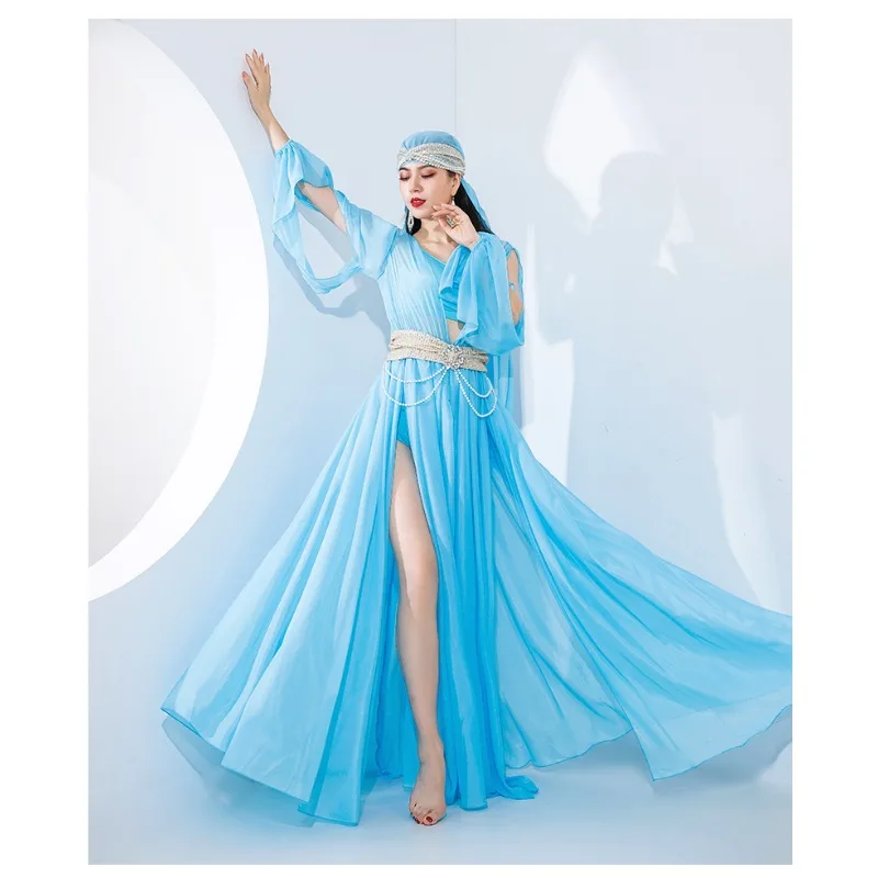 customized belly dance costume women\'s folk costume elegant palace dance muwashahat performance costume set 5 piece set