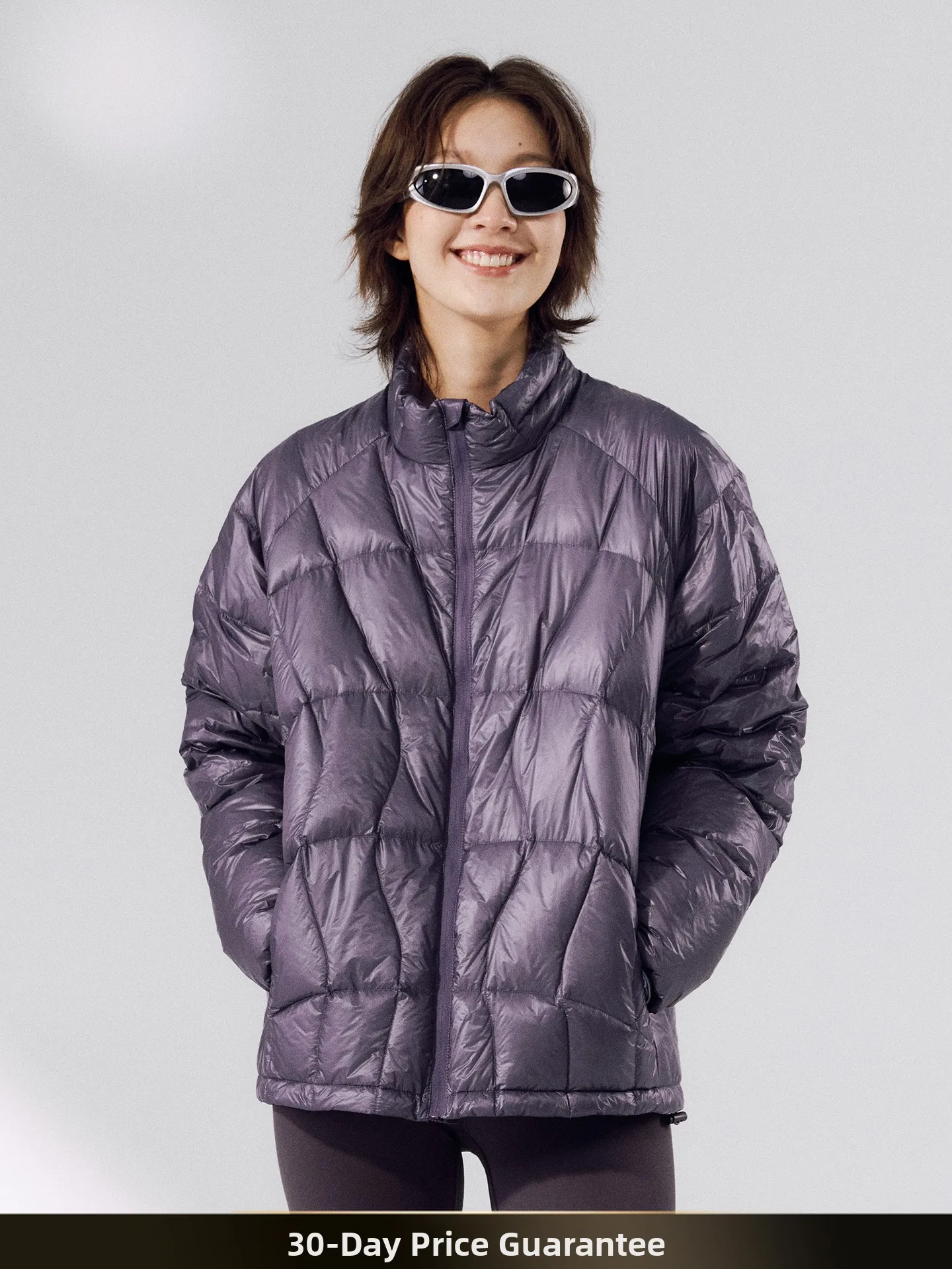 

NTED American Retro Lightweight Du down Jaet Stand Collar Outdoor Warm Winter Coat Polyester Fiber 90% White Du down