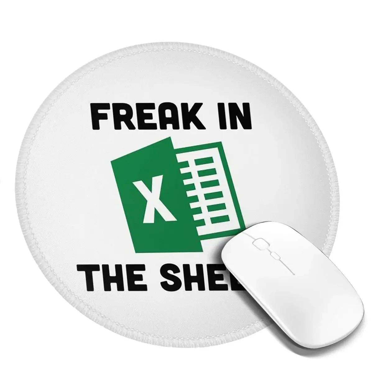 Freak In The Sheets Funny Spreadsheet Excel Round Mouse Pad Computer Keyboard Mouse Mat Gaming Laptop Desk Mat Office Table Mats
