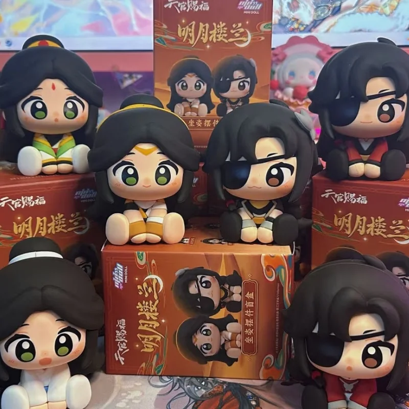 Figurka kolekcjonerska Heaven Officials Blessing Moonlit Loulan Sereis Blind Box, urocza figurka anime, ozdoba na biurko, model kawaii dla dziewczyn, prezent.