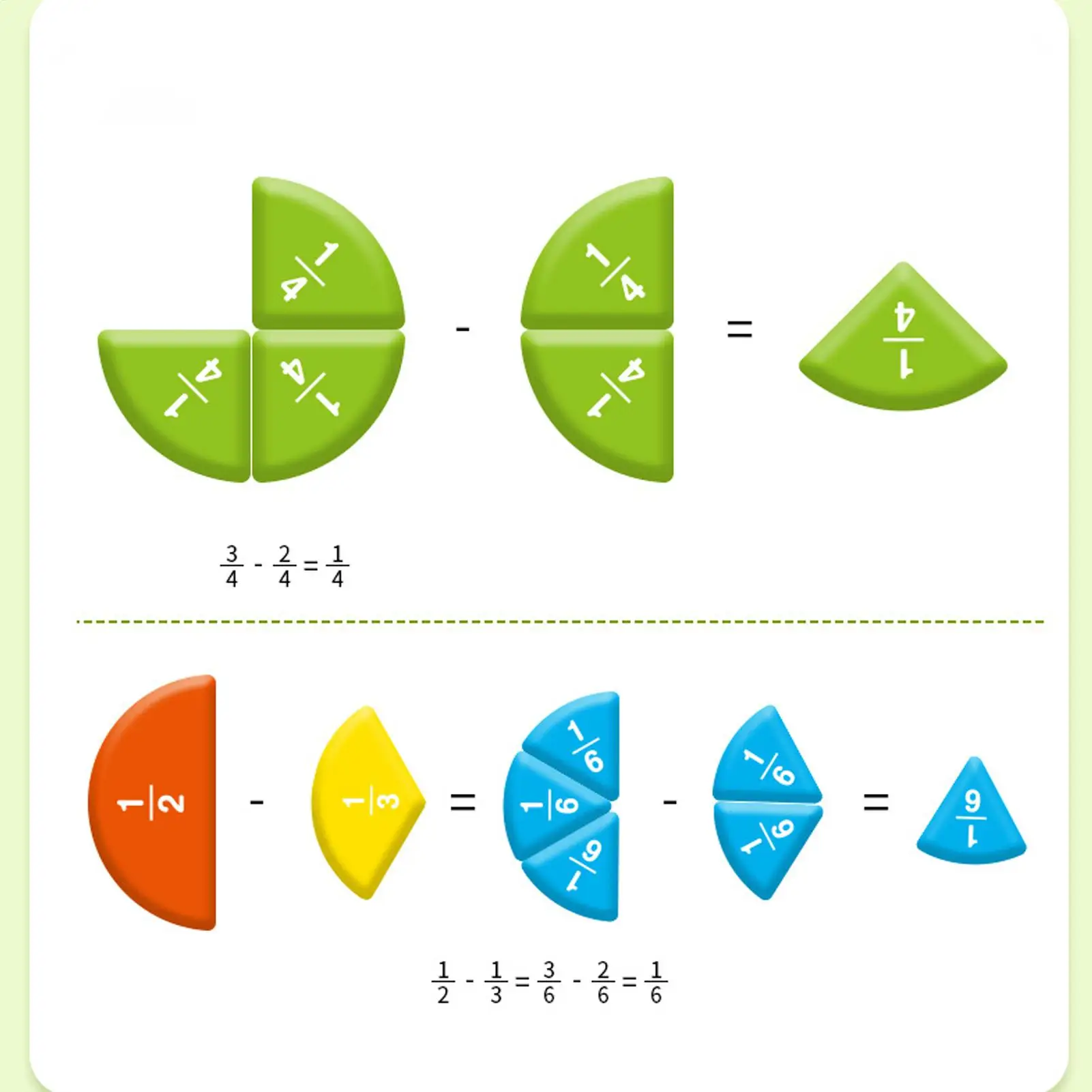 مونتيسوري كسور تعلم الرياضيات اللعب المغناطيسي الحساب وسائل تعليمية لعبة كتاب تعليمية للأطفال هدايا عيد الميلاد #4
