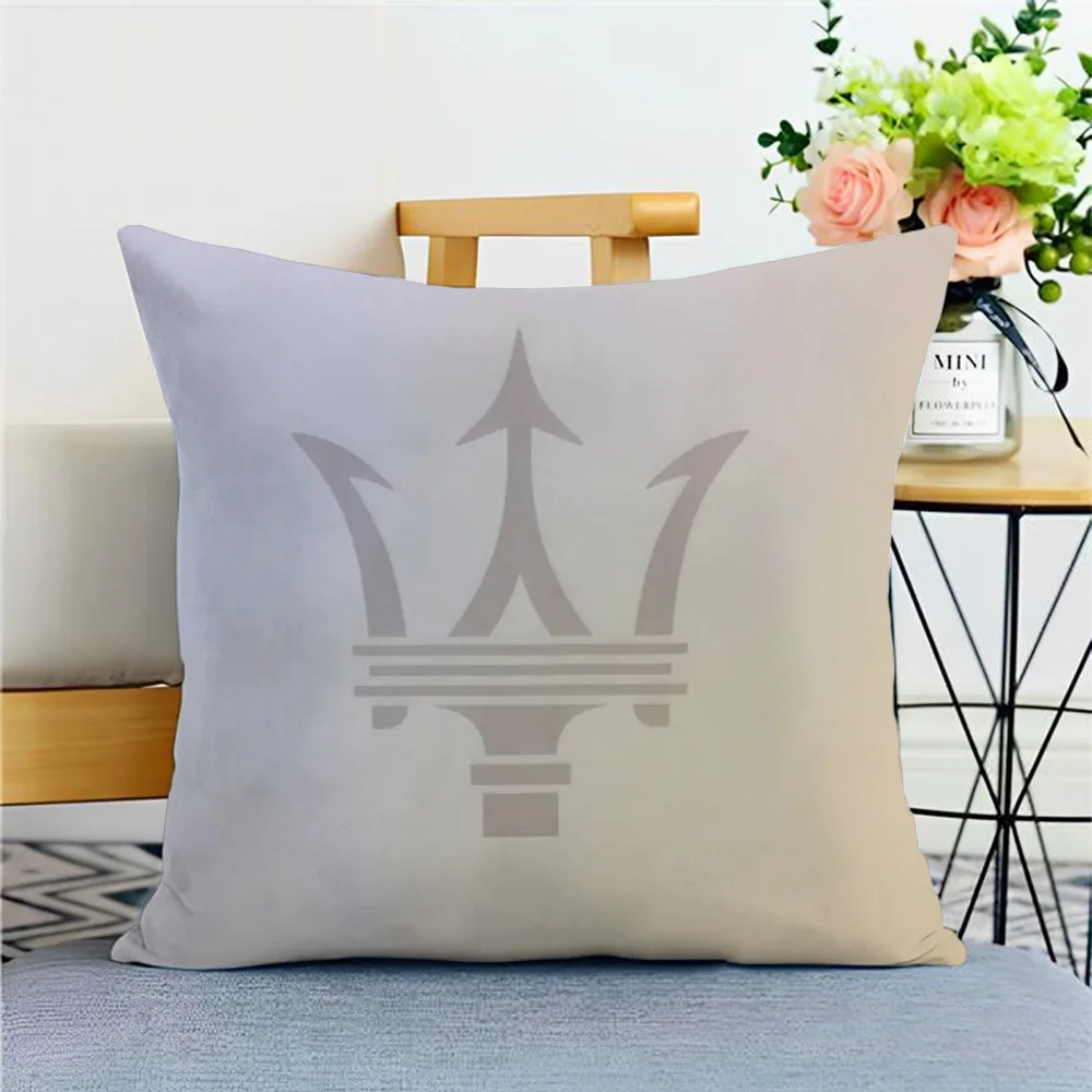 Double-sided Printing Pillow Covers Decorative Cushions Cover for Sofa M-MaseratiS Home and Decoration Room Decorating Items