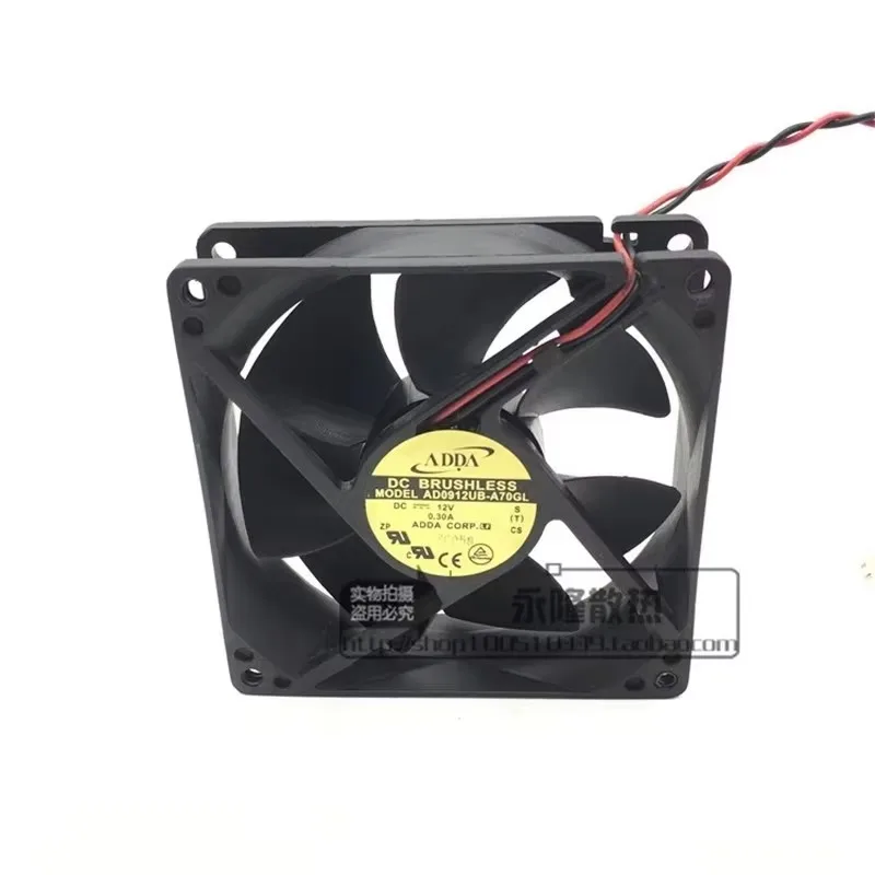 

Authentic AD0912UB-A70GL 9CM 90 * 90 * 25MM 12V 0.30A 2-wire power supply chassis cooling fan