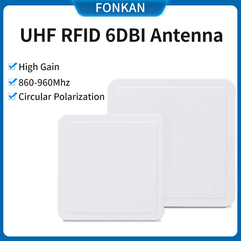 Fonkan High Gain RFID Access Control Antenna Circular Polarization UHF RFID 6dbi Gain Antenna